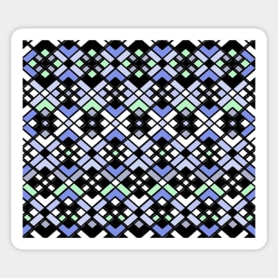 Abstract geometric pattern - blue and black. Sticker